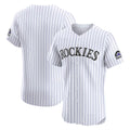 Colorado Rockies White CONTON Home Elite Jersey