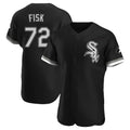 Chicago White Sox #72 Carlton Fisk Player Black CONTON Limited Elite Home Stitched Jerseys