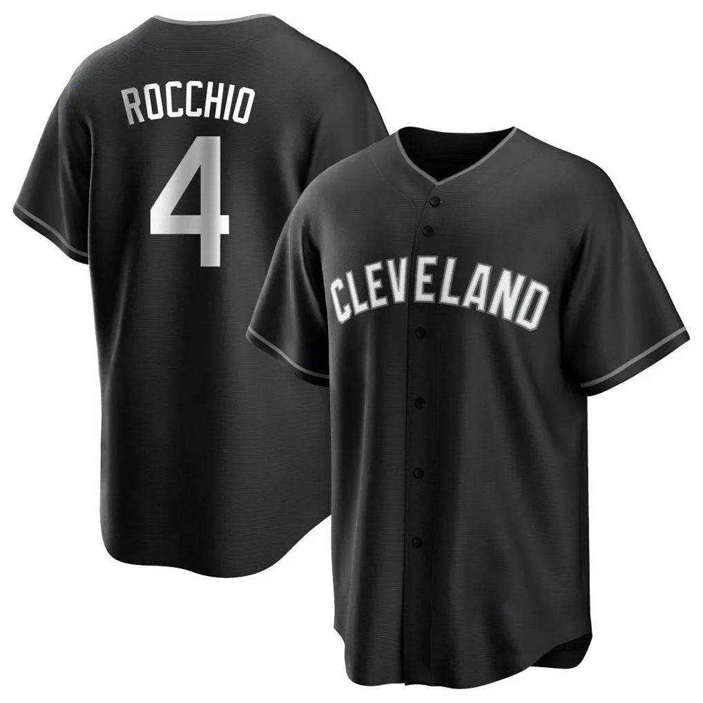 Cleveland Guardians #4 Brayan Rocchio Player Black CONTON Home Game Stitched Jerseys