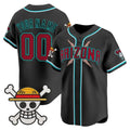 Custom Arizona Diamondbacks x One Piece Black CONTON Vapor Premier Limited Jersey - Stitched