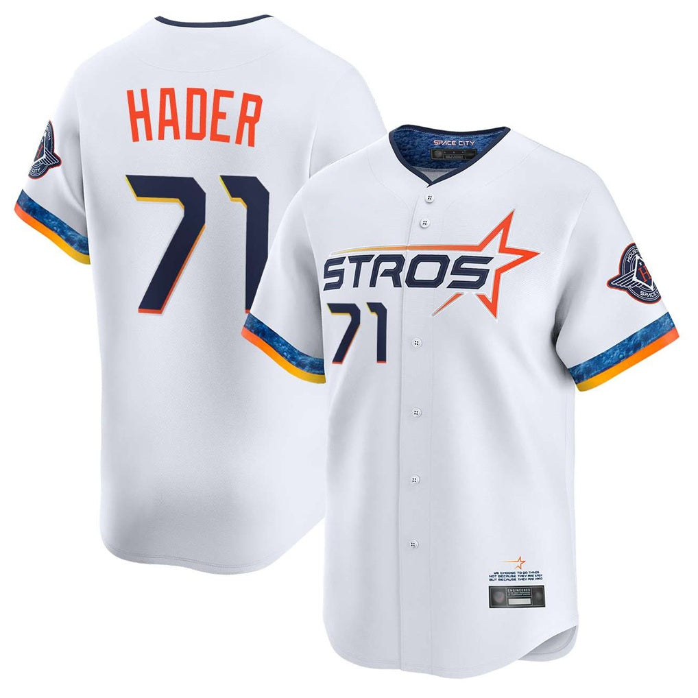 Houston Astros #71 Josh Hader Player White CONTON City Connect Limited Home Stitched Jerseys