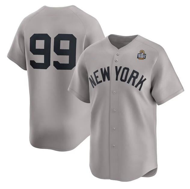 New York Yankees #99 Aaron Judge Gray CONTON 2024 World Series Limited Stitched Jersey