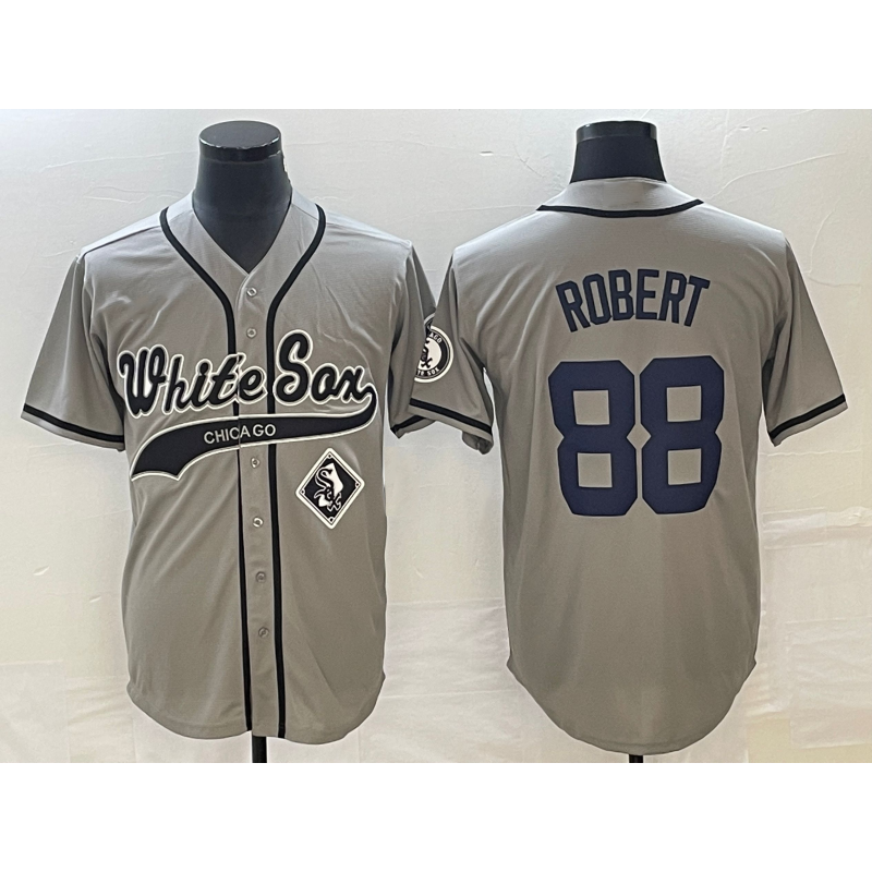 Chicago White Sox #88 Luis Robert Grey CONTON Cool Base Stitched Jersey