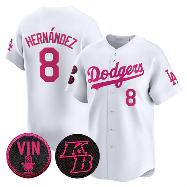 Los Angeles Dodgers #8 Enrique Hernandez White CONTON 2026 Mother¡¯s Day Vapor Premier Limited Stitched Jersey