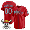 Custom Seattle Mariners x One Piece Red CONTON Vapor Premier Limited Jersey - Stitched