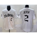 New York Yankees #2 Derek Jeter White CONTON 'Gothic Legacy Edition' Vapor Premier Limited Stitched Jersey