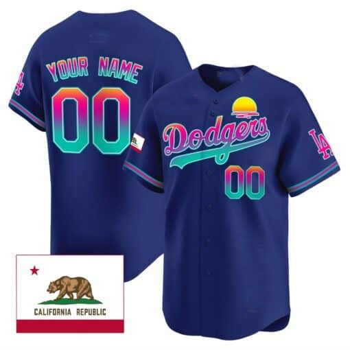 Custom Los Angeles Dodgers 2024 Los Angeles City Style Vapor Premier Limited Jersey ¨C Royal CONTON