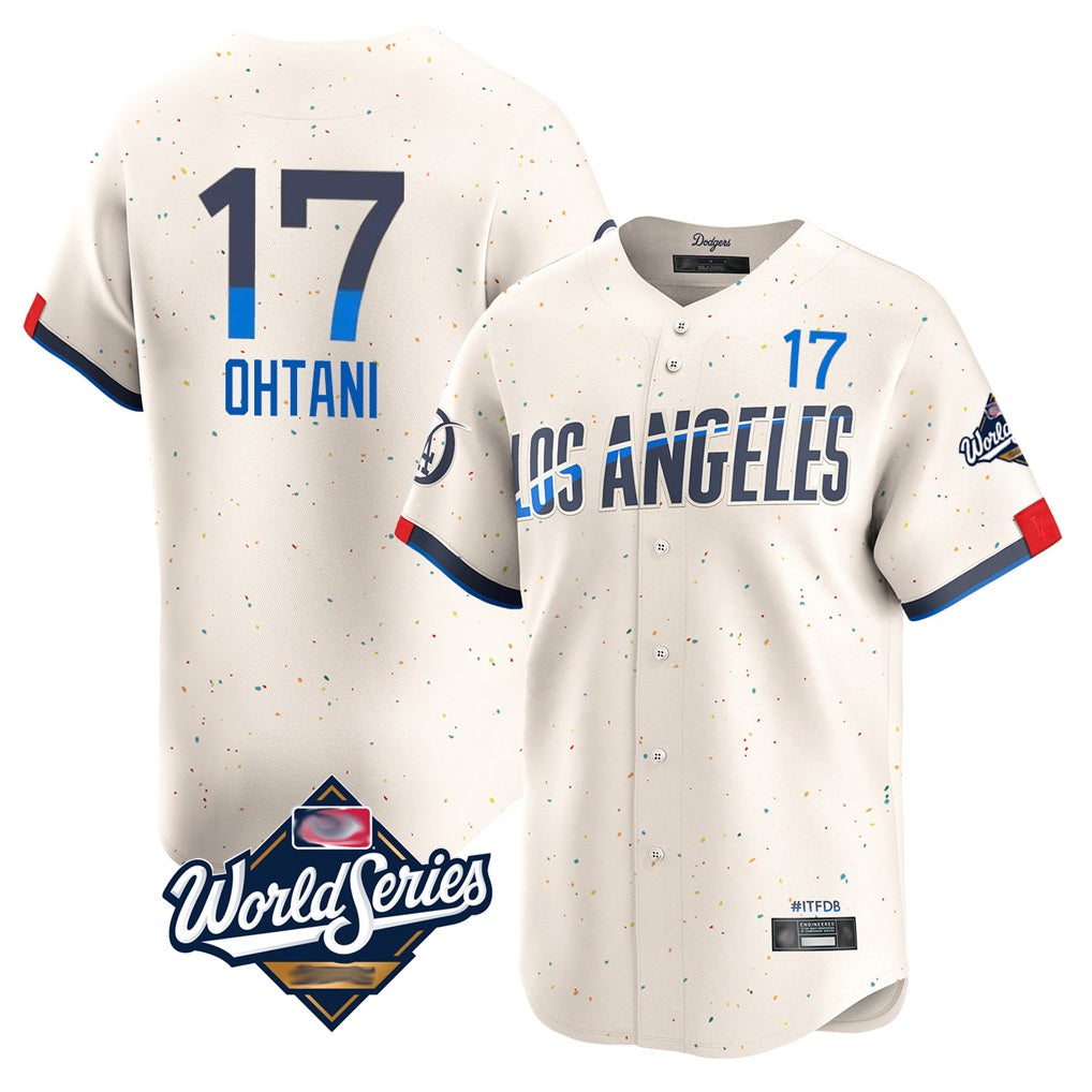 Los Angeles Dodgers #17 Shohei Ohtani Player Cream CONTON World Series City Connect Limited Home Stitched Jerseys