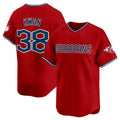 Cleveland Guardians #38 Steven Kwan Red CONTON Alternate Limited Stitched Jersey
