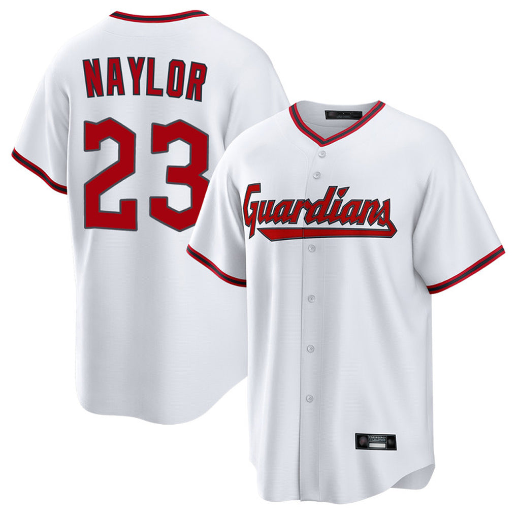 Cleveland Guardians #23 Bo Naylor Player White CONTON Game Home Stitched Jerseys