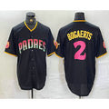 San Diego Padres #2 Xander Bogaerts Black CONTON Fashion Jersey