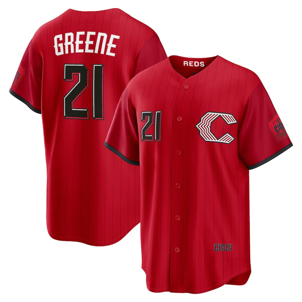 Cincinnati Reds #21 Hunter Greene Red CONTON 2026 City Connect Stadium Jersey