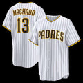 San Diego Padres #13 Manny Machado White CONTON Home Replica Player Jersey 2