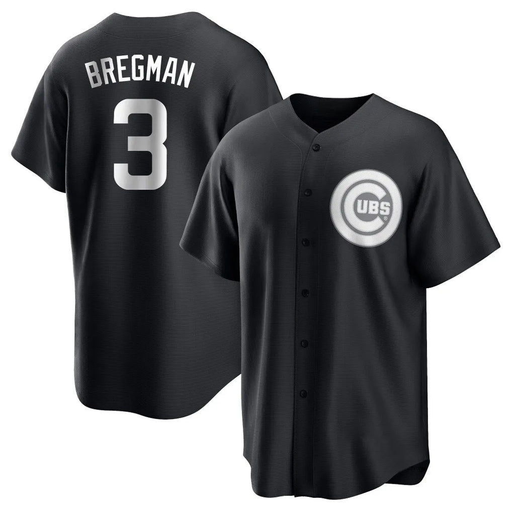 Chicago Cubs #3 Alex Bregman Player Black CONTON Game Stitched Jerseys