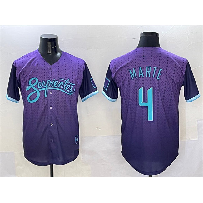 Arizona Diamondbacks #4 Ketel Marte Purple CONTON 2025 City Connect Limited Stitched Jersey