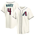 Arizona Diamondbacks #4 Ketel Marte Cream CONTON Home Replica Jersey