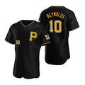 Pittsburgh Pirates #10 Bryan Reynolds Black CONTON Alternate Team Logo P Flex Base Jersey