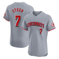 Cincinnati Reds #7 Spencer Steer Player Gray CONTON Limited Elite Home Stitched Jerseys