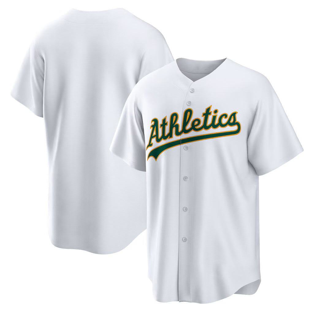 Oakland Athletics White CONTON Home Replica Team Jersey