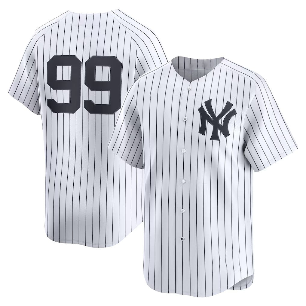 New York Yankees #99 Aaron Judge White CONTON Home Limited Player Jersey