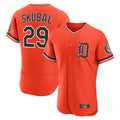 Detroit Tigers #29 Tarik Skubal Player Orange CONTON Limited Elite Home Stitched Jerseys