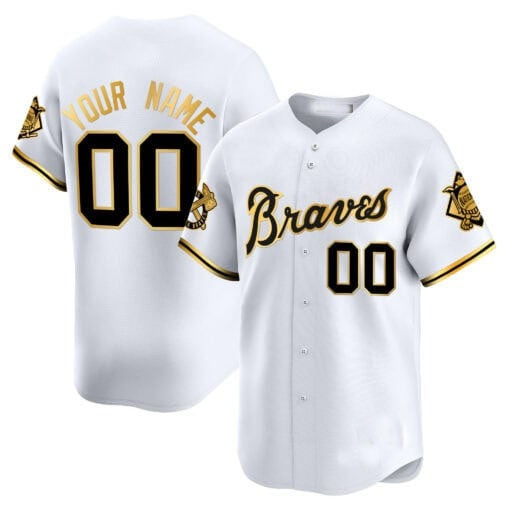 Custom Atlanta Braves Peaches n¡¯ Cream Vapor Premier Limited Jersey ¨C White CONTON