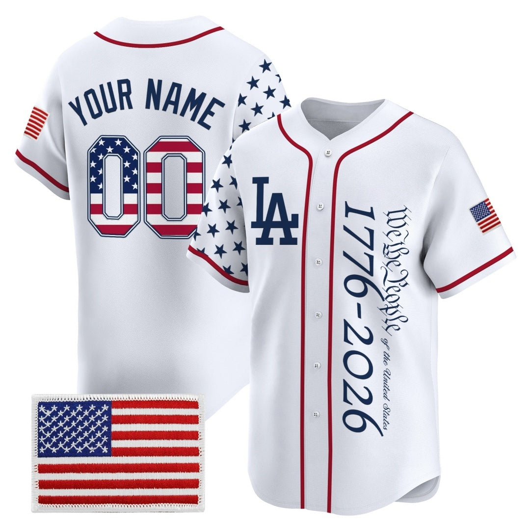Custom Los Angeles Angels America 250 Edition Vapor Premier Limited White CONTON Stitched Jerseys