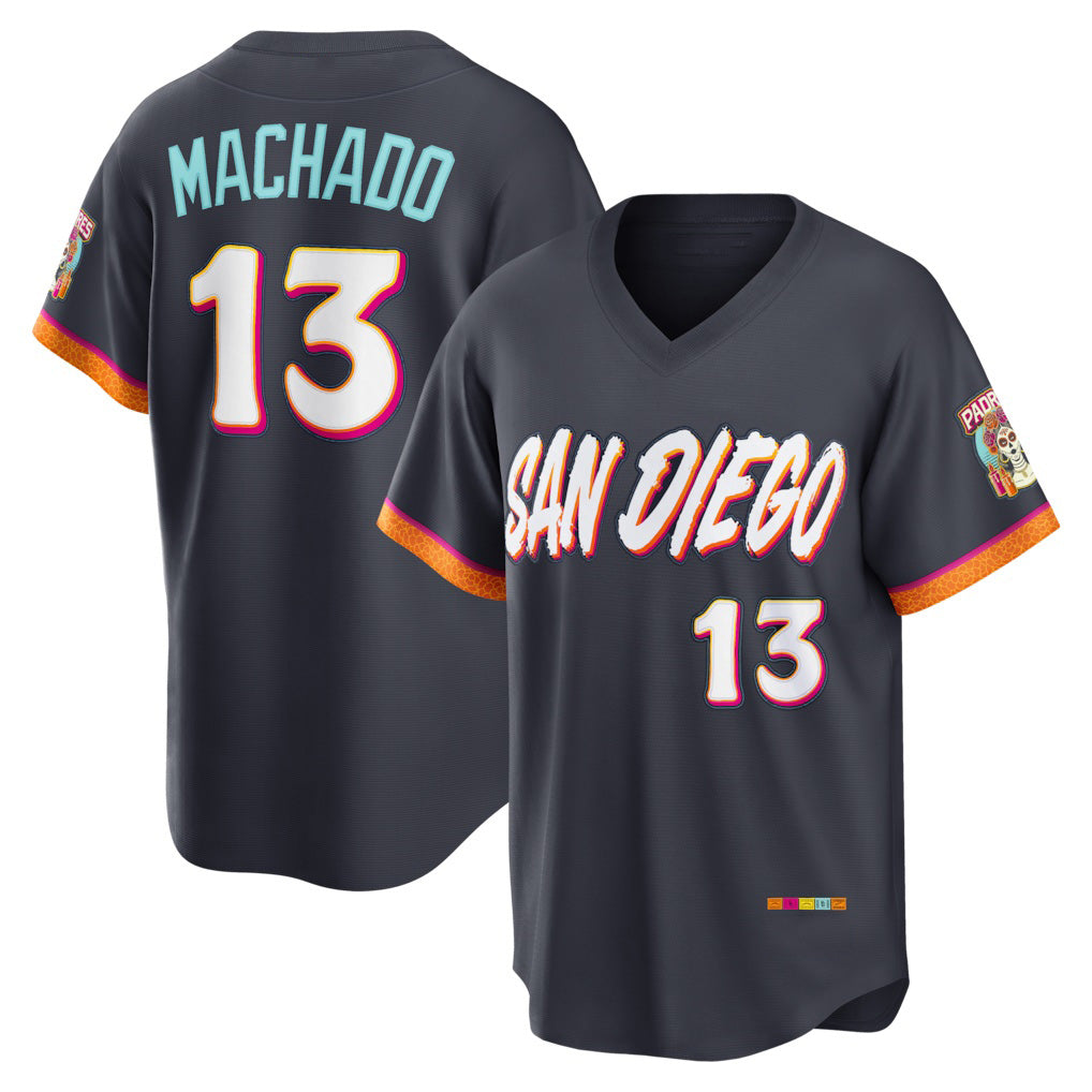 San Diego Padres #13 Manny Machado Obsidian CONTON 2026 City Connect Stadium Jersey