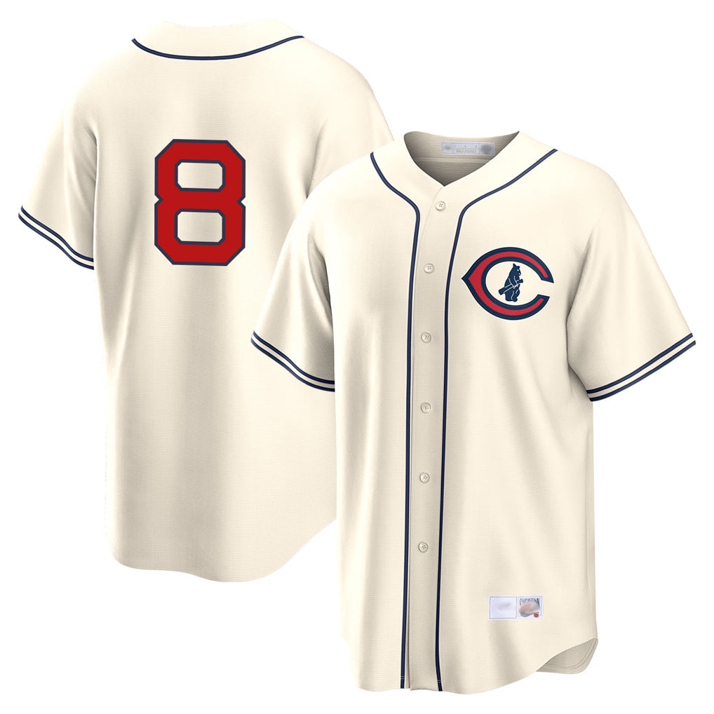 Chicago Cubs #8 Ian Happ Player Cream CONTON Field of Dreams Home Game Stitched Jerseys