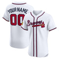 Custom Atlanta Braves White CONTON Home Elite Sponsor Patch Jersey