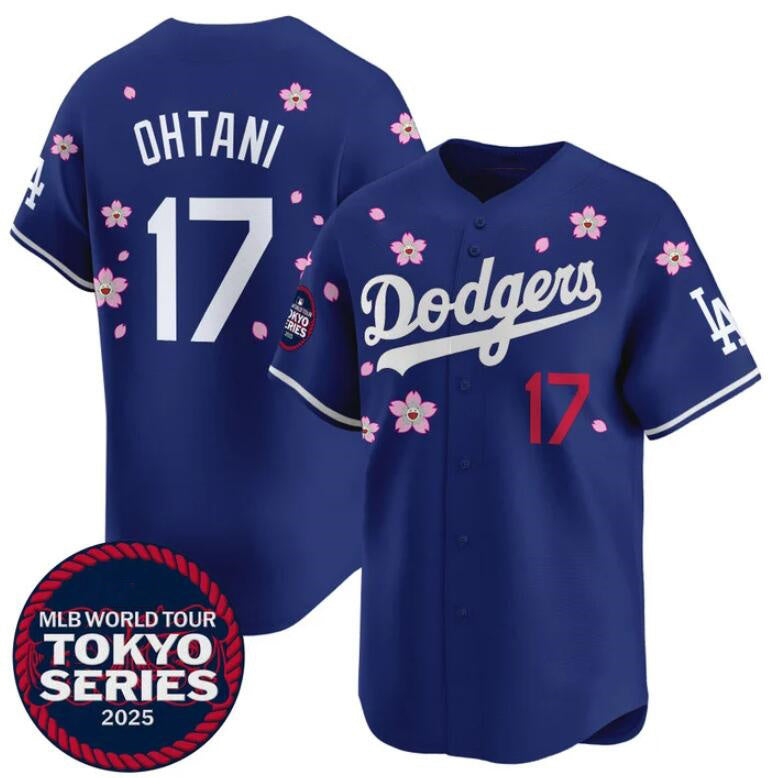 Los Angeles Dodgers #17 Shohei Ohtani Royal CONTON 2025 Tokyo Series Limited Stitched Jersey
