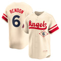 Los Angeles Angels #6 Anthony Rendon Cream CONTON City Connect Replica Player Jersey