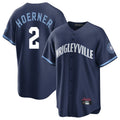 Chicago Cubs #2 Nico Hoerner Player Navy CONTON City Connect Home Game Stitched Jerseys