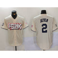 New York Yankees #2 Derek Jeter Cream CONTON Limited Stitched Jersey 2
