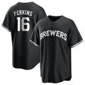 Milwaukee Brewers #16 Blake Perkins Player Black CONTON Game Home Stitched Jerseys