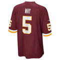 W.Football Team #5 Tress Way Game Jersey - Burgundy CONTON