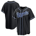 Kansas City Royals Blank Black CONTON Out Stitched Jersey