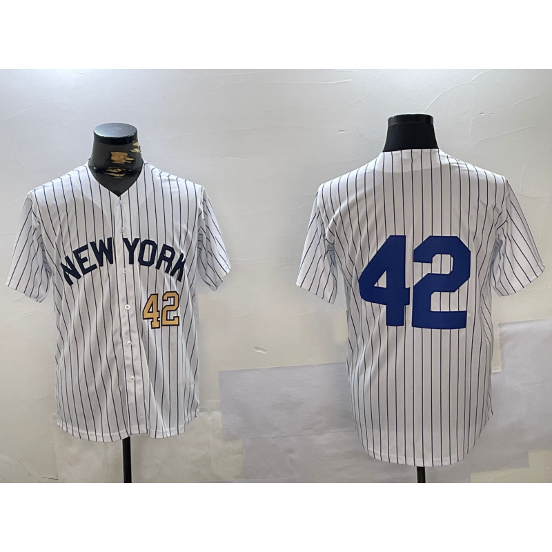 New York Yankees #42 Jackie Robinson White CONTON Cool Base Stitched Jerseys
