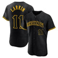 Cincinnati Reds #11 Barry Larkin Player Black CONTON Snake Skin City Limited Elite Home Stitched Jerseys