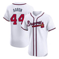 Atlanta Braves #44 Hank Aaron Player White CONTON Limited Elite Home Game Stitched Jerseys