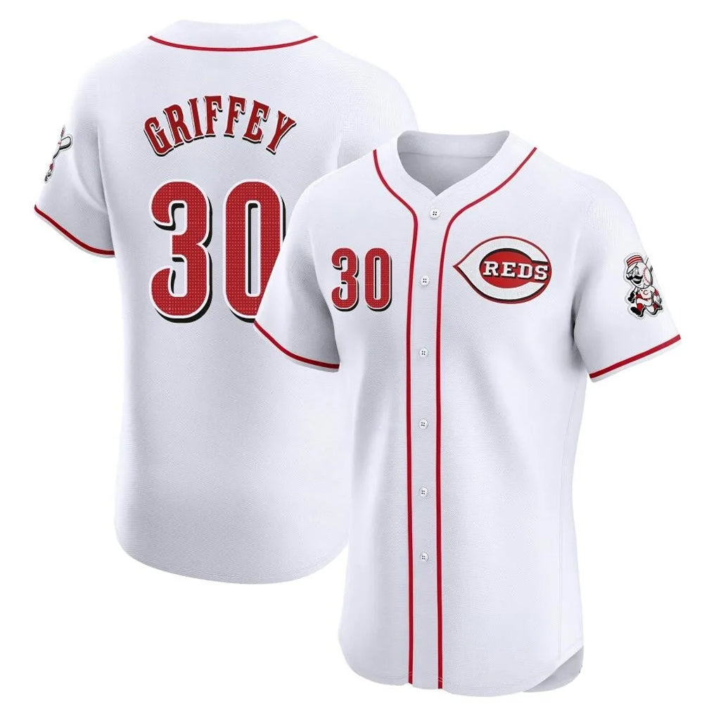 Cincinnati Reds #30 Ken Griffey Player White CONTON Limited Elite Home Stitched Jerseys