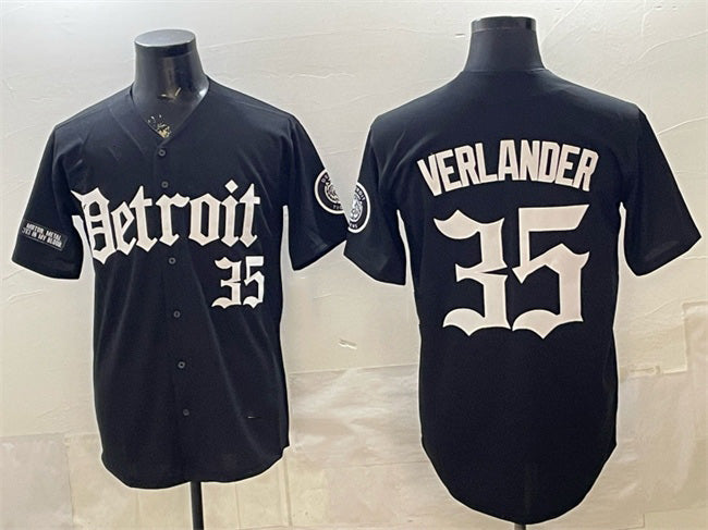 Detroit Tigers #35 Justin Verlander 2026 Black CONTON 'Motor Gothic Edition' Vapor Premier Limited Stitched Jersey