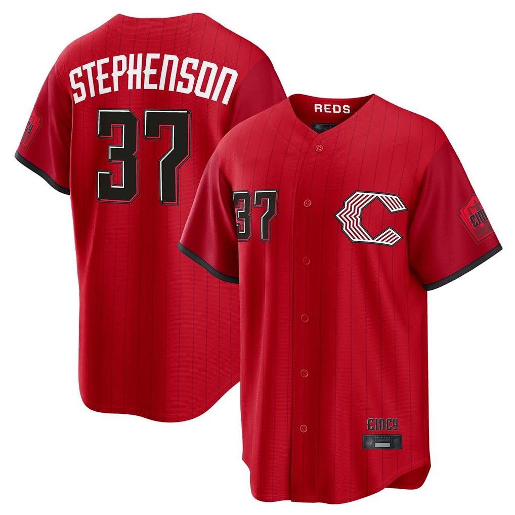 Cincinnati Reds #37 Tyler Stephenson Player Red CONTON 2026 City Connect Home Game Stitched Jerseys