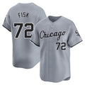 Chicago White Sox #72 Carlton Fisk Player Gray CONTON Road Limited Home Stitched Jerseys