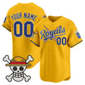 Custom Kansas City Royals x One Piece Gold CONTON Vapor Premier Limited Jersey - Stitched