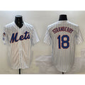 New York Mets #18 Darryl Strawberry White CONTON 2025 Spring Training Cool Base Stitched Jersey