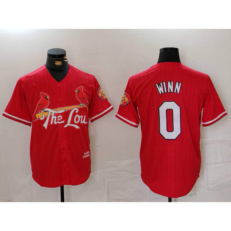 St. Louis Cardinals #0 Masyn Winn Red CONTON 2024 City Connect Limited Stitched Jersey