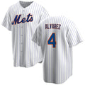 New York Mets #4 Francisco ¨¢lvarez White CONTON Cool Base Stitched Jersey