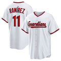 Cleveland Guardians #11 Jos¨¦ Ram¨ªrez White CONTON Home Replica Jersey