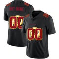 Custom W.Redskins Black CONTON Team Logo Dual Overlap Limited Jersey